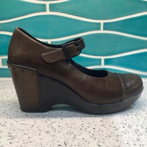 DANSKO "Fanny" Antiqued Leather Wedges